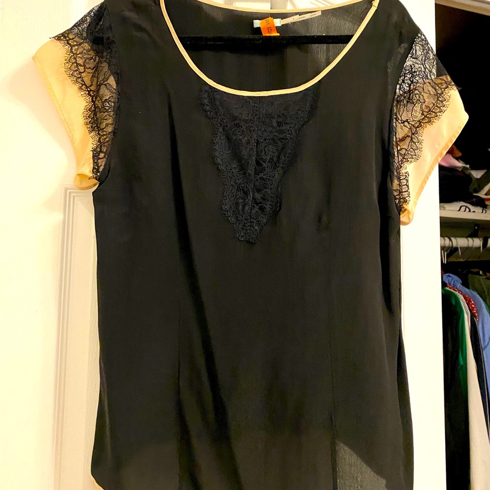 NWT sheer lace top